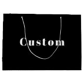 Stilvoller Individuelle Name oder anderer Text | S Große Geschenktüte (Rückseite)