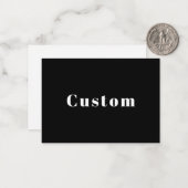 Stilvoller Individuelle Name oder anderer Text | S Mitteilungskarte (Vorderseite/Rückseite Beispiel)