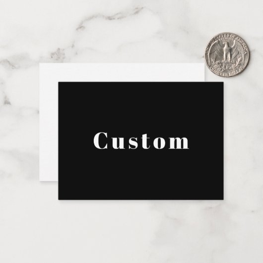 Stilvoller Individuelle Name oder anderer Text | S Mitteilungskarte (Vorderseite/Rückseite Beispiel)