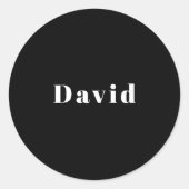 Stilvoller Individuelle Name oder anderer Text | S Runder Aufkleber (Vorderseite)