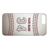 Stilvoller individueller Name der Baseball-Zahl-34 Case-Mate iPhone Hülle (Rückseite (Horizontal))