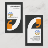 Stilvoller Journalist der Mark Reporter Visitenkarte (Vorne/Hinten)