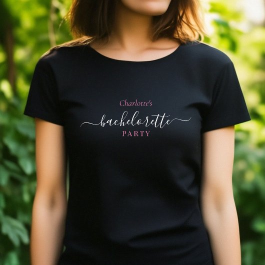 Stilvoller Junggeselinnen-Abschied Black T-Shirt