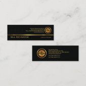 Stilvoller Kasten-Entwurf, der Goldlinie Logistik Mini Visitenkarte (Vorne/Hinten)