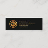 Stilvoller Kasten-Entwurf, der Goldlinie Logistik Mini Visitenkarte (Rückseite)