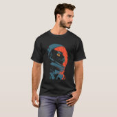 Stilvoller Katze Astronaut T-Shirt (Vorne ganz)