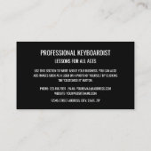 Stilvoller Keyboarder, Beruflicher Musiker Visitenkarte (Rückseite)