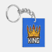Stilvoller King Crown Acrylic Schlüsselanhänger (Vorderseite links)