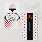 Stilvoller Kirschkuchen-kundenspezifische Visitenkarte (Vorne/Hinten)