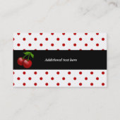 Stilvoller Kirschkuchen-kundenspezifische Visitenkarte (Rückseite)