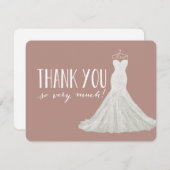 Stilvoller KleiderTaupe | danken Ihnen Dankeskarte (Vorne/Hinten)