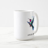 Stilvoller Kolibri auf Weiß Kaffeetasse (VorderseiteRechts)