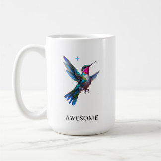Stilvoller Kolibri auf Weiß Kaffeetasse