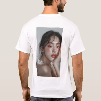Stilvoller koreanischer T - Shirt-Face Makeup T-Shirt