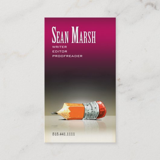 Stilvoller kreativer Korrektor des Visitenkarte (Vorderseite)