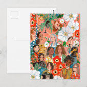 Stilvoller Lachs Internationaler Frauentag Postkarte (Vorne/Hinten)