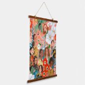 Stilvoller Lachs Internationaler Frauentag Wandteppich Mit Holzrahmen (Gewinkelt)