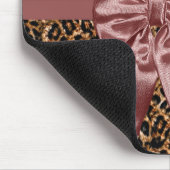 Stilvoller Leopard-Druck-eleganter Brownbogen und Mousepad (Ecke)