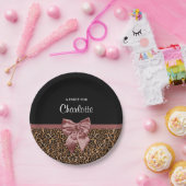 Stilvoller Leopard-Druck-eleganter Pappteller (Party)