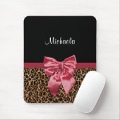 Stilvoller Leopard-Druck-eleganter roter Bogen und Mousepad (Mit Mouse)
