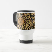 Stilvoller Leopard-Druck-kundenspezifische Reisebecher (Vorderseite Links)