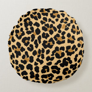 Stilvoller Leopard-Druck-rundes Wurfs-Kissen Rundes Kissen