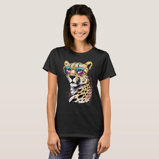 Stilvoller Leopard-Flair T-Shirt (Vorne ganz)