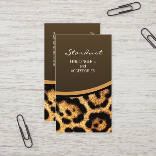 Stilvoller Leopard Visitenkarte (Vorderseite/Rückseite Beispiel)