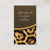 Stilvoller Leopard Visitenkarte (Vorderseite)