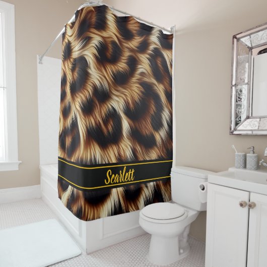 Stilvoller Leopardendruck Duschvorhang (Beispiel)
