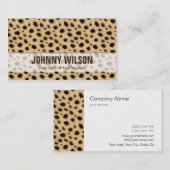 Stilvoller Leppard Druck-lichtdurchlässiges Weiß Visitenkarte (Vorne/Hinten)