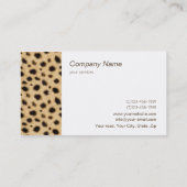 Stilvoller Leppard Druck-lichtdurchlässiges Weiß Visitenkarte (Rückseite)