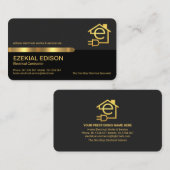 Stilvoller Letter-e-Zuhause Electrician Service Visitenkarte (Vorne/Hinten)