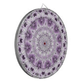 Stilvoller Lila-Blumen-Dartboard Dartscheibe (Vorderseite Links)