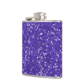 Stilvoller lila Glitter Flachmann (Links)