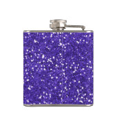 Stilvoller lila Glitter Flachmann (Rückseite)