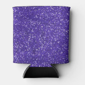 Stilvoller Lila Glitzer Dosenkühler (Vorderseite)