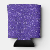 Stilvoller Lila Glitzer Dosenkühler (Rückseite)