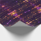 Stilvoller Lila Glitzer Gold Mogern Sparkl Geschenkpapier (Ecke)