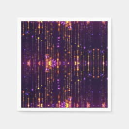 Stilvoller Lila Glitzer Gold Mogern Sparkl Serviette