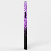 Stilvoller Lila Glitzer Personalisiert Monogramm Case-Mate iPhone Hülle (Hinten/Rechts)