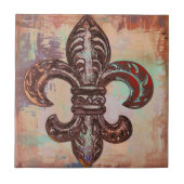 Stilvoller Lilien-Entwurf Fliese (Vorderseite)