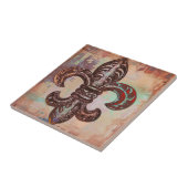 Stilvoller Lilien-Entwurf Fliese (Seite)