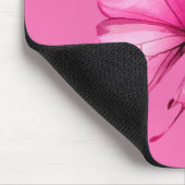 Stilvoller Mädchenhafter Rosa Schmetterling Mousepad (Ecke)