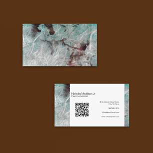 Stilvoller Marmor Abstract Modern Grunge Mint Brau Visitenkarte