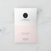 Stilvoller Marmor, jenseits des dankbaren, gefalte Dankeskarte (Innenseite)