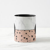 Stilvoller Marmor und Rose Gold mit Monogram Tasse (Zentrum)