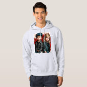 Stilvoller Men Hoodie T - Shirt mit Lovers Design (Vorne ganz)