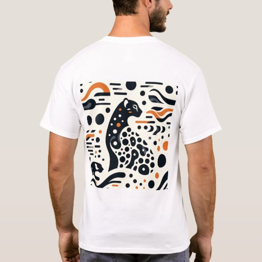 Stilvoller Men-T - Shirt mit Minimalistischer Chee (Rückseite)