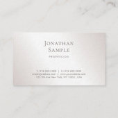 Stilvoller minimaler Entwurfs-Silber-Luxus Visitenkarte (Rückseite)